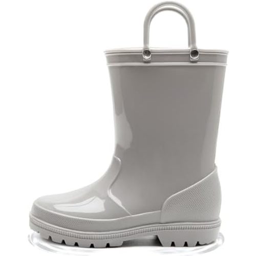 HugRain Toddler Kids Lightweight Adorable Rain Boots