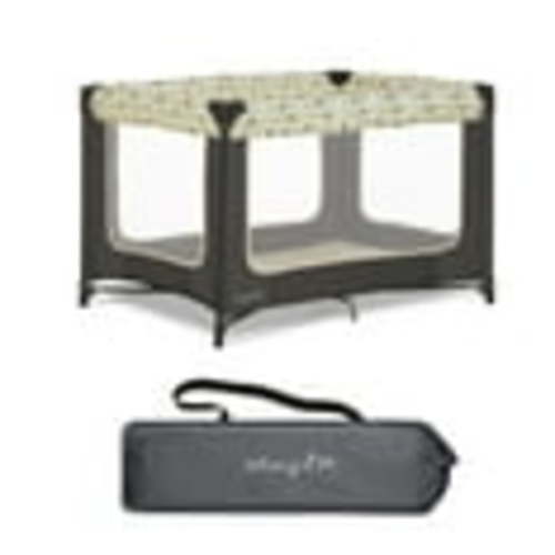 Dream on Me Zodiak Baby Play Yard, Portable Playpen Travel Bed with Carry Bag & Shoulder Strap, Grey, Unisex