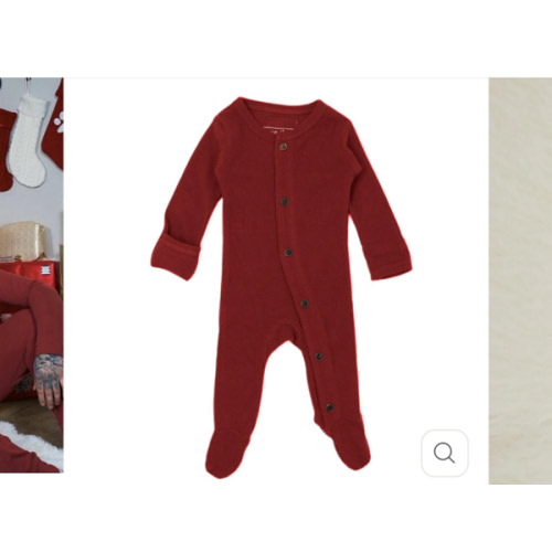 Organic Thermal Footie in Crimson – L'ovedbaby
