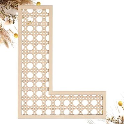 Wooden Rattan Letters 8 inch Wood Letters L for Wall Decor Crafts Boho Nursery Decor for Baby Shower Wedding Bedroom Name Signs Large Rustic Letter Home Decoration
