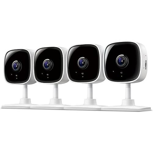 Tapo by TP-Link 1080P Indoor Security Camera for Baby Monitor, Pet Camera w/Motion Detection, 2-Way Audio Siren, Night Vision, Cloud & SD Card Storage, Works w/Alexa & Google Home, C100(4-Pack)