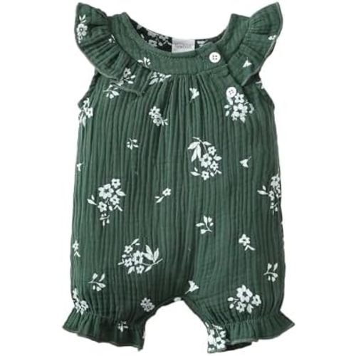 Newborn Baby Girl Clothes Romper Summer Outfits Infant Floral Short Sleeve Romper Jumpsuit Bodysuit