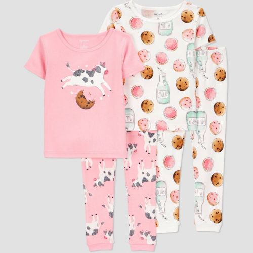 Carter's Just One You® Toddler Girls' 4pc Cotton Short Sleeve Pajama Set