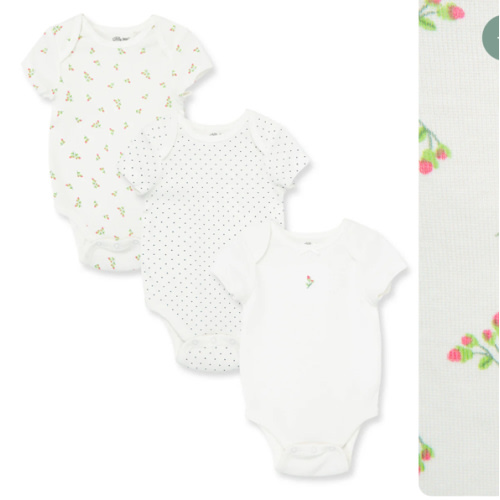 Rosebud 3-Pack Bodysuits