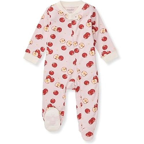 Burt's Bees Baby Girls Footed One-Piece Pajamas, Sleep and Play Loose Fit, 100% Organic Cotton, Sizes NB to 6-9 Months