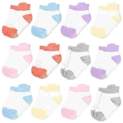 Non-Slip Baby Socks Infant Girls Boys Ankle Anti Slip Socks With Grips For 0-12 Month Toddler 1-5 Years Kids