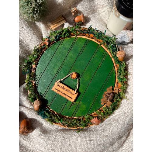 Hobbit door, Hobbit Door with mirror, Lord of the Rings gift, LOTR Decor,Hobbit Nursery, Hobbitcore, The Shire , Fandom Decor