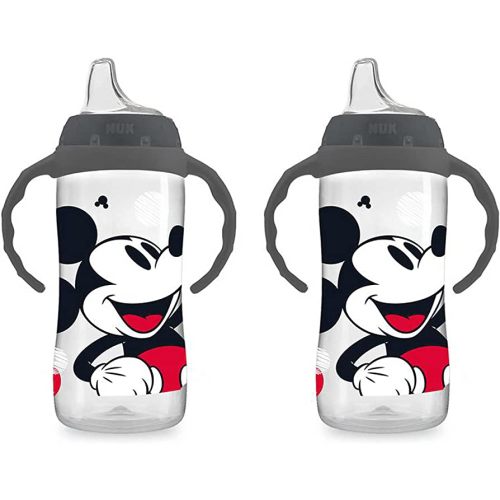 NUK Mickey Mouse Large Learner Cup 10oz 2pk – BPA Free, Spill Proof Sippy Cup