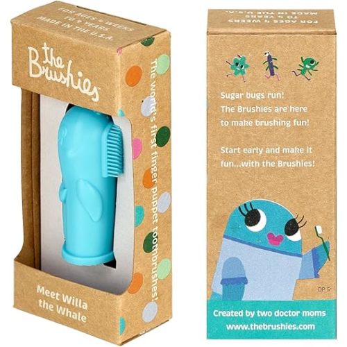 Willa The Whale Toddler Toothbrush/Dental Item/Youth Tooth & Gum Care/Ages 4 Weeks to 4 Years