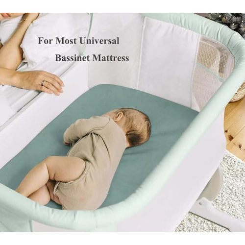4 Pack Bassinet Sheets (19" x 33"), Compatible with Baby Delight Beside Me Dreamer and Dream On Me Skylar/Lotus/Traveler Baby Bassinet - for Baby Delight & Dream On Me Bedside S...