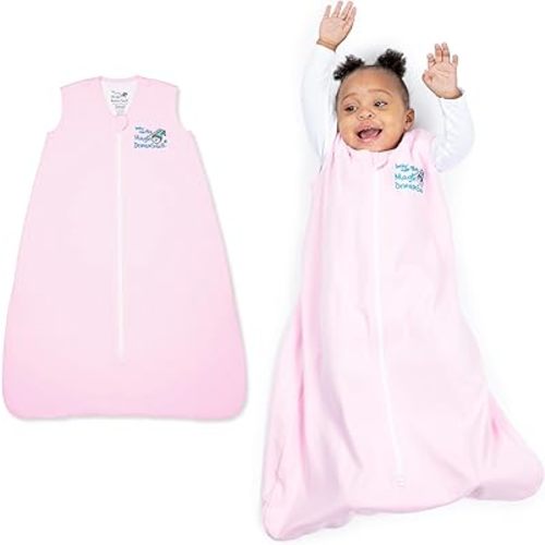 Baby Merlin's Magic Dream Sleep Sack - 100% Cotton Wearable Blanket Sleep Sack for 6-12 Months Babies - Promotes Restful Sleep and Hip of Movement - Pink