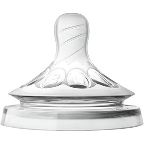 Philips Avent Natural Baby Bottle Nipple, Medium Flow Nipple 3M+, 2pk, SCF653/23