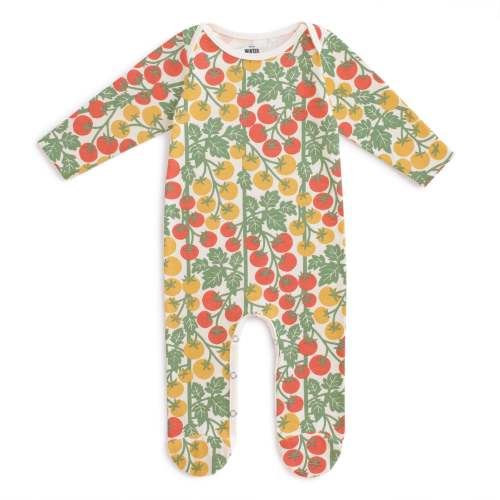 Footed Romper - Tomato Vines Red & Yellow: Size: 6-12mo