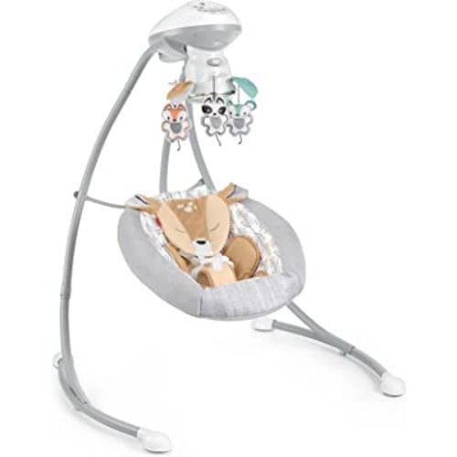 Fisher-Price Fawn Meadows Swing, dual motion baby swing with music, sounds, and motorized mobile [Amazon Exclusive]