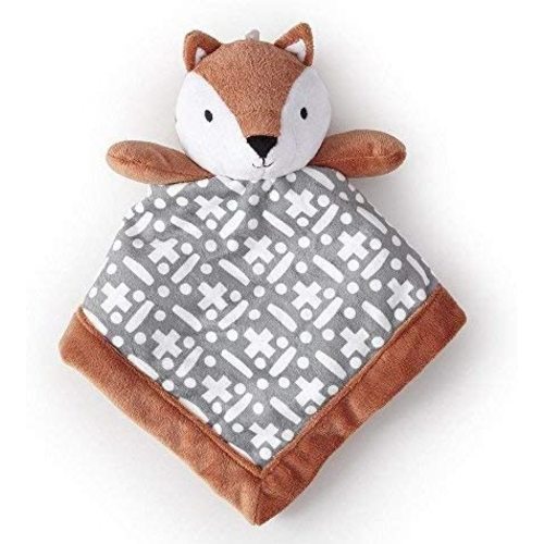 Levtex Home - Baby Security Blanket - Soft and Cuddly Lovey - Plush - Nursery Gift (Brown) - 1 Count (Pack of 1)