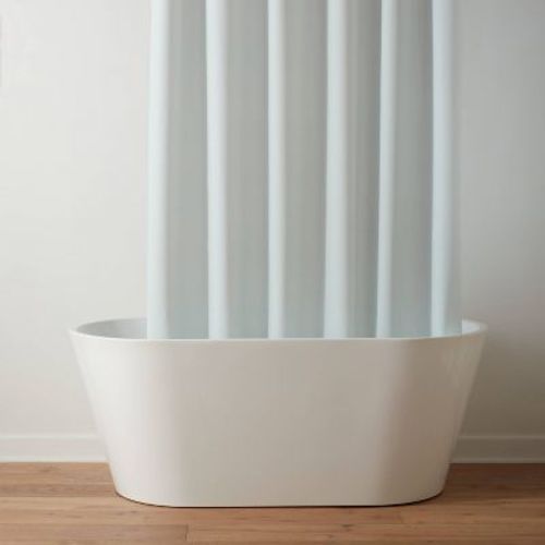 71"x71" Heavy Weight Color Shower Liner Light Blue - Threshold™: Peva, Grommet Top, Mildew Resistant