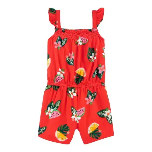 Baby Girl Carter's Fruit Flutter Jersey Romper