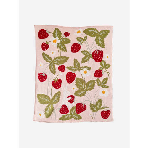 Organic Cotton Strawberry Blanket