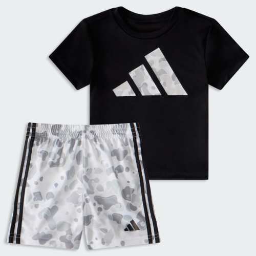 adidas POLY TEE AOP 3S SHORT SET - Black | Kids' Lifestyle | adidas US