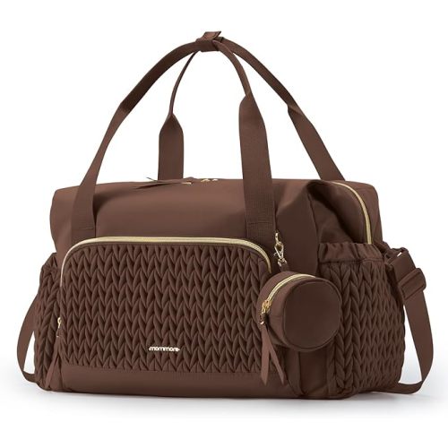 mommore Diaper Bag Tote, Large Capacity Travel Diaper bags, Hospital Bag for Labor Delivery, Baby Bag with Pacifier Case | Hospital Bag
