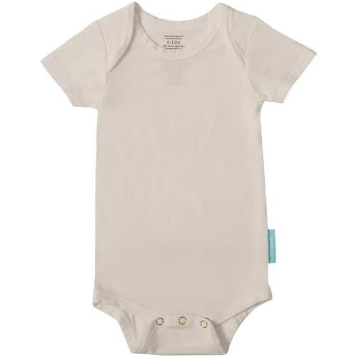 Supersoft Short Sleeve Baby Bodysuits, Premium Bamboo Rayon Bodysuits Unisex Boy Girl White Bodysuit 6-pack