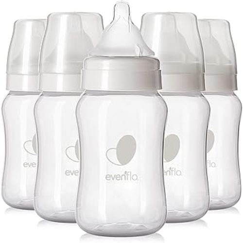 Evenflo Feeding Premium Proflo Venting Balance Plus Wide Neck Baby, Newborn and Infant Bottles - Helps Reduce Colic - 9 Ounce (Pack of 6)