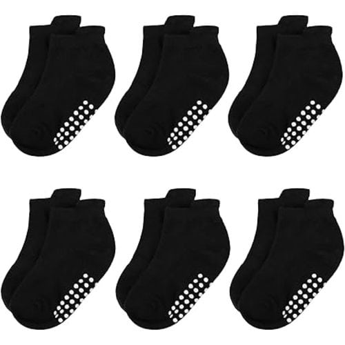 Baby Socks - Cotton Non-Slip Ankle Socks for Toddlers, Boys & Girls