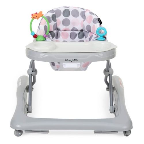 Dream On Me Mia Foldable Baby Walker In Pink