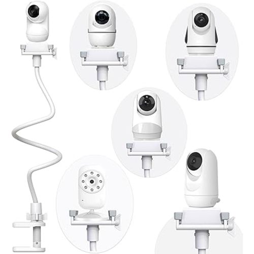 Baby Camera Monitor Mount Flexible Holder Stand Compatible with Momcozy,HelloBaby HB6550/HB65/HB66/HB6560/HB6240/Blemil ,OKAIDI ANMEATE SM935, Infant Optics Cameras and with 1/4" Baby Cameras Stand