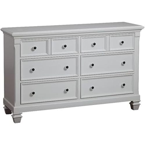 Baby Cache Glendale 6 Drawer Double Dresser, Pure White