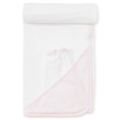 Pink/White New Kissy Dots Hooded Towel & Mitt Set