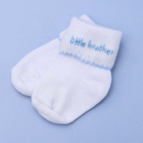 Little Brother Embroidered Socks