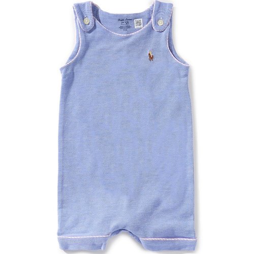 Ralph Lauren Baby Boys 3-24 Months Sleeveless Oxford Mesh Shortall