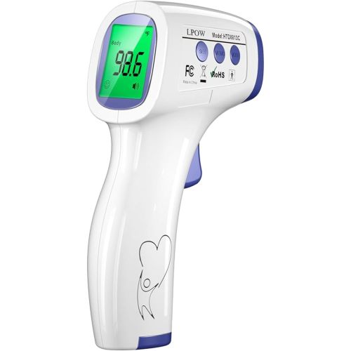 Thermometer, Non Contact Infrared Digital Thermometer for Fever, Body and Surface Thermometer 2 in 1 Dual Mode White