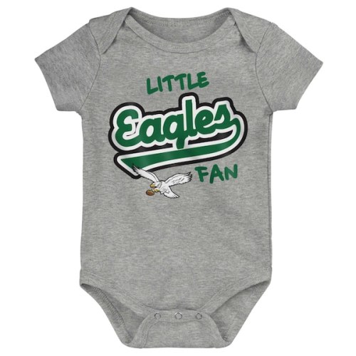 Philadelphia Eagles Newborn & Infant Retro Little Baller Bodysuit - Heather Gray