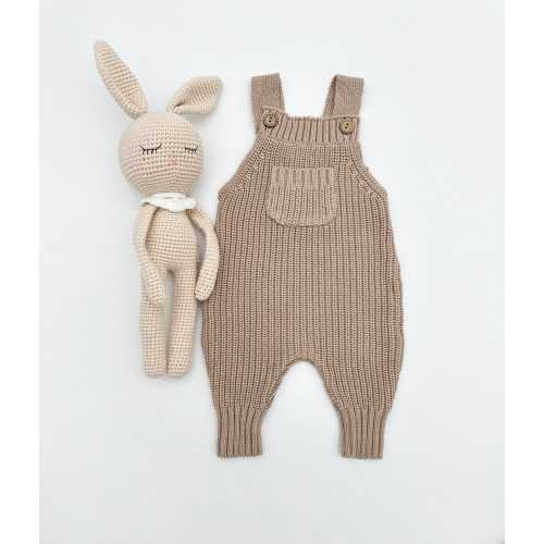 Baby knitted Jumper | matching beanie booties Crochet Bunny doll Lovie | Option sets | Fog Dolly Jumper