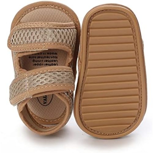 RVROVIC Baby Boys Girls Sandals Premium Infant Summer Outdoor Shoes PU Lightweight Soft Anti-Slip Sole Toddler Prewalker
