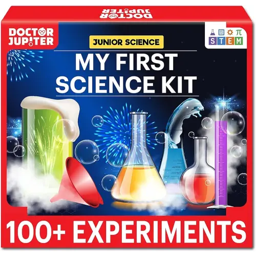Doctor Jupiter My First Science Kit for Kids Ages 4-5-6-7-8| Birthday Gift Ideas for 4-8-12 Year Old Boys & Girls| Toy Stem Kit with 100+ Experiments| Learning & Educational, Preschool Activities