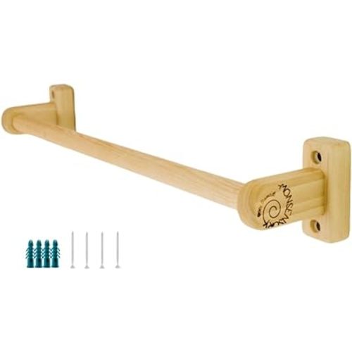 Long Montessori Baby Pull Up Bar | 32.5” Wall-Mounted Play Gym and Indoor Climbing Toy for Infants