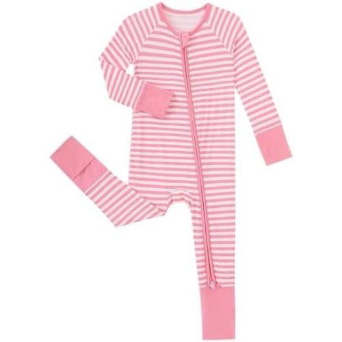 Viscose from Bamboo Pajamas Baby Footless Romper - Baby Infant Boys Girls One Piece Jumpsuits