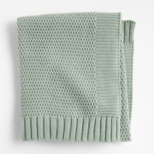 Crate & Kids Bubble Knit Verte Green Baby Stroller Blanket