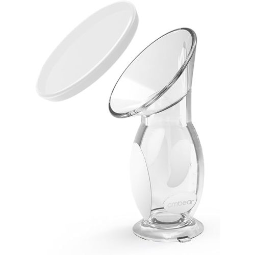 Silicone Manual Breast Pump - 4oz/100ml Capacity, Food Grade, Soft Bottle for Gentle Breast Milk Collection