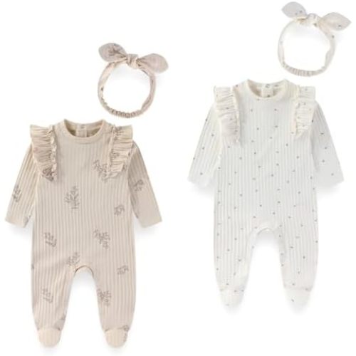 Long Sleeve Baby Footies With Accessories Cotton Unisex Infant Romper New born Clothes For Boys Girls 0–12 Months