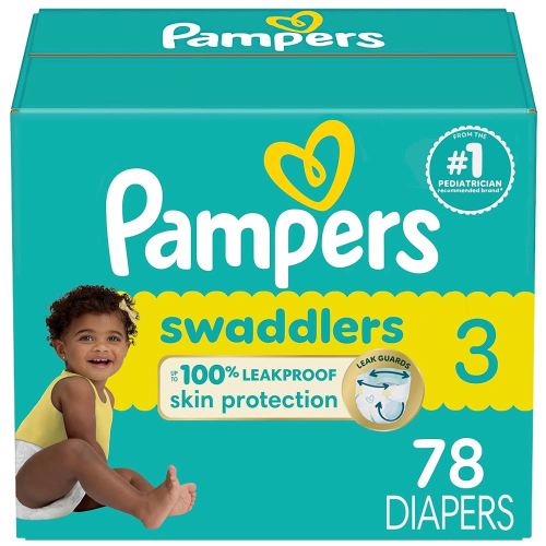 Pampers Baby Diapers - Swaddlers - Size 3, 78 Count, Ultra Absorbent Disposable Infant Diaper