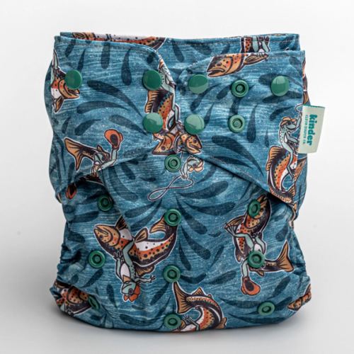 Nature: Essentials Pocket Cloth Diaper with Athletic Wicking Jersey, Grows with your Baby