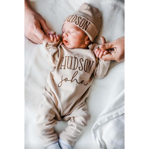 Baby Coming Home Outfit, Personalized Baby Gift, Custom Baby Apparel, Embroidered Name Outfit, Personalized Baby Clothing, newborn gift.