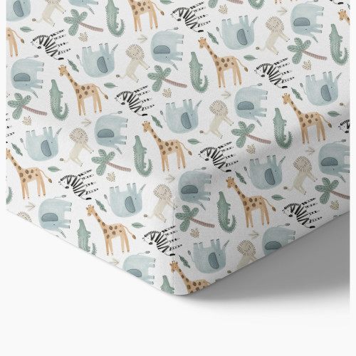 Norani Crib Sheet - Safari Animals