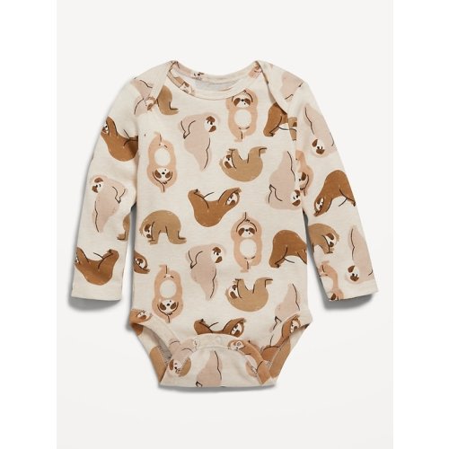 Unisex Long-Sleeve Printed Bodysuit for Baby