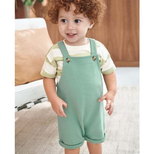 Baby T-Shirt & French Terry Shortalls Set