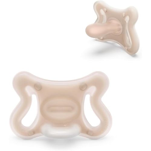 Suavinex Zero Zero Silicone Baby Pacifier w/SX Pro Physiological Pacifier Nipple (-2-2M), Light